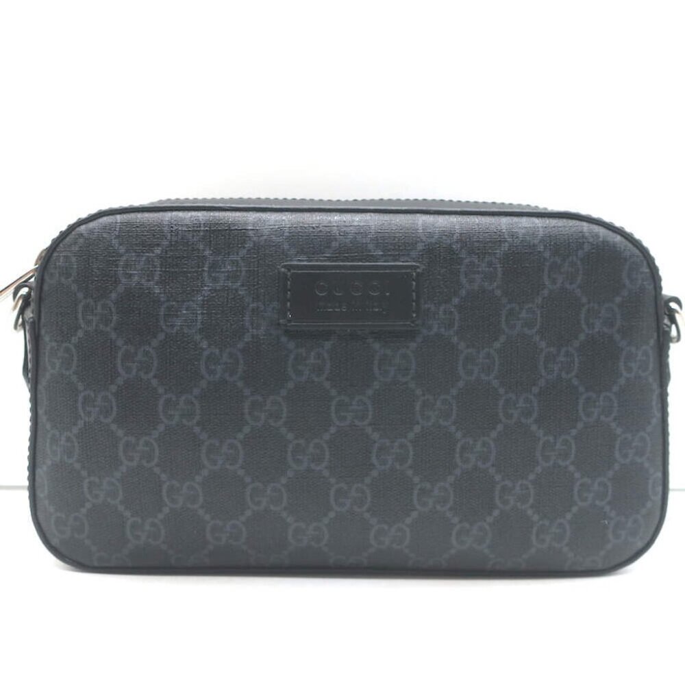Gucci Small GG Supreme Crossbody Camera Bag Black Monogram Canvas & Leather - Picture 5 of 16